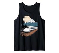 Mount Fuji Bullet Train Shinkansen Japan View Camiseta sin Mangas