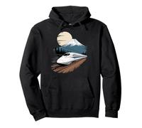 Mount Fuji Bullet Train Shinkansen Japan View Sudadera con Capucha