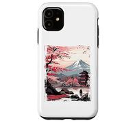 Mount Fuji Cherry Blossoms Geisha Japanese Garden Japan Art Carcasa para iPhone 11