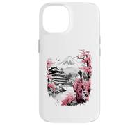 Mount Fuji Cherry Blossoms Geisha Japanese Garden Japan Art Carcasa para iPhone 14