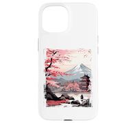 Mount Fuji Cherry Blossoms Geisha Japanese Garden Japan Art Carcasa para iPhone 15