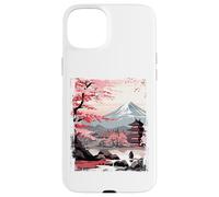 Mount Fuji Cherry Blossoms Geisha Japanese Garden Japan Art Carcasa para iPhone 15 Plus