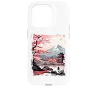Mount Fuji Cherry Blossoms Geisha Japanese Garden Japan Art Carcasa para iPhone 15 Pro