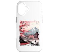 Mount Fuji Cherry Blossoms Geisha Japanese Garden Japan Art Carcasa para iPhone 16