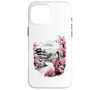 Mount Fuji Cherry Blossoms Geisha Japanese Garden Japan Art Carcasa para iPhone 16 Pro MAX