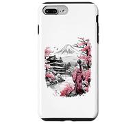 Mount Fuji Cherry Blossoms Geisha Japanese Garden Japan Art Carcasa para iPhone 7 Plus/8 Plus