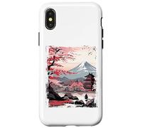 Mount Fuji Cherry Blossoms Geisha Japanese Garden Japan Art Carcasa para iPhone X/XS