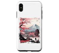 Mount Fuji Cherry Blossoms Geisha Japanese Garden Japan Art Carcasa para iPhone XS Max