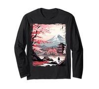 Mount Fuji Cherry Blossoms Geisha Japanese Garden Japan Art Manga Larga