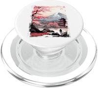Mount Fuji Cherry Blossoms Geisha Japanese Garden Japan Art PopSockets PopGrip para MagSafe