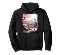 Mount Fuji Cherry Blossoms Geisha Japanese Garden Japan Art Sudadera con Capucha