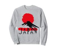Mount Fuji Japan Design- Camiseta estética Minimalista de Sol Rojo Sudadera