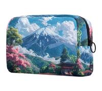 Mount Fuji - Neceser para mujer, neceser de viaje, bolsa organizadora grande con cremallera, multicolor, 18.5x7.5x13cm/7.3x3x5.1in, Neceser