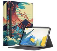 Mount Fuji Sakura Butterfly - Funda para Samsung Galaxy Tab S9 Plus/S9 FE Plus 5G de 12.4 pulgadas 2023, múltiples ángulos de visión con soporte para bolígrafo S, apagado y encendido automático para