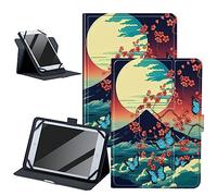 Mount Fuji Sakura Butterfly - Funda universal para tablet de 10.5 a 11.5 pulgadas, rotación de 360 grados, ajustable, de piel sintética, para todo tipo de tabletas Android/iOS/Windows de 10.5 a 11.5