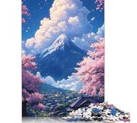 Mount Fuji Spring Landscape Puzzle Imposible,desafío for Adults Entretenimiento Creativo 1000 Piezas Obra De Arte De Juego De para Adultos, Regalos A Partir De 14 Años 1000pcs (75x50cm)