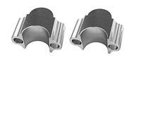 Mount Handle Clamp Montaje Manillar Kit Elevador Manillar Motocicleta Aluminio CNC Universal Para Abrazaderas Barra 8/11 Pulgadas Motocicleta 22/28mm(Silver 22mm)