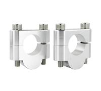 Mount Handle Clamp Para Arctic Cat 1000 Para Thundercat Para Motocicleta DVX400 7/8 "22mm Elevadores Manillar Montaje Barra Ancha Abrazaderas Manillar Alzas Manillar(Silver Riser 20mm)
