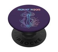 Mount Hood Oregon Recogimiento de Hongos | Monte Hood O Micología PopSockets PopGrip Adhesivo