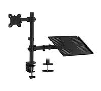 Mount-It! Extensión de Montaje en Poste de Escritorio MI-4352MN para monitores y computadoras portátiles, se Adapta a computadoras portátiles de hasta 17 '(transporta 44 Libras)