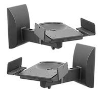 Mount-It! Soporte de pared para altavoces de estantería, par de soportes universales de sujeción lateral para altavoces de estantería, para altavoces grandes o pequeños, 2 soportes de movimiento