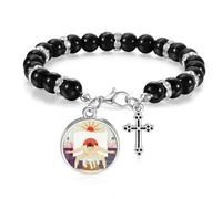 Mount Japanese Ukiyo-e Sumo - Pulsera de cuentas bohemias
