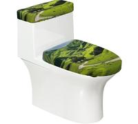 Mount Nature - Funda para tapa de inodoro de baño, lavable, se adapta a la mayoría de tapas redondas y oblongas