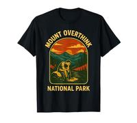 Mount Overthink Parque Nacional Retro Ansiedad y Pensamiento excesivo Camiseta