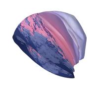 Mount Rainier National Park at Sunset - Sombreros clásicos de invierno para hombres, mujeres sin aleros, forro cálido acolchado, regalos para padres y amigos., Negro, Talla única