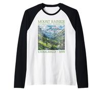 Mount Rainier National Park | Washington Camiseta Manga Raglan