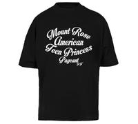 Mount Rose American Teen Princess Camiseta Extragrande Negra Baggy tee Unisex