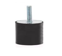 Mount shock Amortiguador de goma M4 M5 M6 M8 M10, almohadilla choque rosca macho, aislador montaje for pernos amortiguador coche y barco, 1 Uds(40x40 M10x28mm 1Pcs)