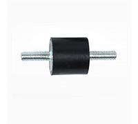 Mount shock Amortiguador montado en Goma roscado de 1 Pieza, M4 M5 M6, Aislador cilíndrico con Perno, antivibración silenciosa(M6 25 * 15mm)
