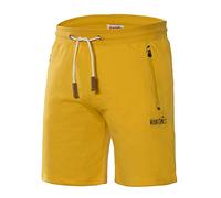 Mount Swiss Pantalones Cortos de Ocio para Hombre Liam | 2 Bolsillos Laterales y 1 Bolsillo Trasero con Cremallera I Pantalones Cortos Deportivos en Colores clásicos, Amarillo Large