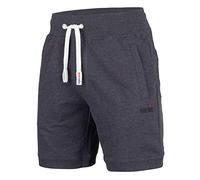 Mount Swiss Pantalones Cortos de Ocio para Hombre Luca I Pantalones de chándal | Bolsillos y cordón I Cómodos Shorts Deportivos para casa y Hobby en Colores clásicos: Azul Oscuro, Large