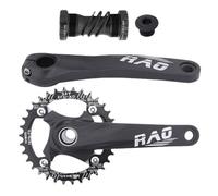 Mountage Bike Crankset - Juego Crank Crank Bike | Cranset de bicicletas integradas vacías de 170 mm | 32t 34 36 38 dientes de aleación de aluminio estrecha corona ancha | Caña inferior para ciclista