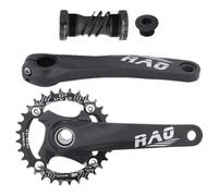 Mountage Bike Crankset - Juego Crank Crank Bike | Cranset de bicicletas integradas vacías de 170 mm | 32t 34 36 38 dientes de aleación de aluminio estrecha corona ancha | Caña inferior para ciclista