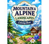 Mountain & Alpine Landscapes Coloring Book: Scenic Peaks, Forest Trails, Mountain Lakes and Cozy Alpine Villages