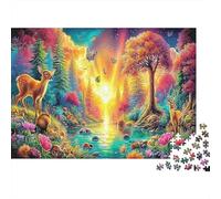Mountain and River Adulto Puzzles 1000 Piezas Papel Reciclado Sunlit Stream Puzzle para Adultos Juego Padre-Hijo Props Bendiciones de Vacaciones Regalo para Mujeres 38x26cm/1000pcs
