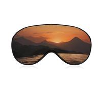 Mountain and Water at Sunset - Antifaz para dormir suave y cómoda con correa ajustable, para hombres y mujeres, trabajo, viajes