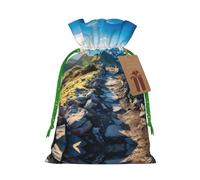 Mountain At Sunrise - Bolsas con cordón con estampado elegante, bolsas de regalo reutilizables con cordón, perfectas para vacaciones y fiestas