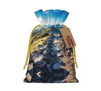 Mountain At Sunrise - Bolsas con cordón con estampado elegante, bolsas de regalo reutilizables con cordón, perfectas para vacaciones y fiestas