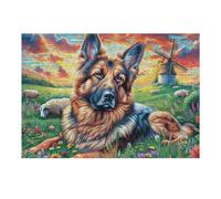 Mountain Berger allemand Mignon Puzzle 300 Piezas 3D Creativo Doll Animal de compagnie Rompecabezas para Hombres Y Mujeres Decoración Hogar Moderno Construir Maquetas 300 PCS