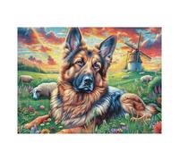 Mountain Berger allemand Mignon Puzzles 500 Piezas Obra De Arte 3D Familiar Premium Doll Animal de compagnie Rompecabezas para Adultos Aliviar Estrés Decoración Hogar Moderno DIY 500 PCS