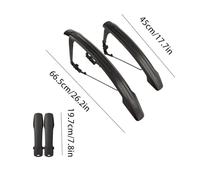 Mountain Bike Mud Guard - Adjustable Cycling Mudflap, Front & Rear Splash Protection Set, Flexible Fit Anti-Spray Design, Riding Accessory for Mountain, Road, Commuting, Biking, Black