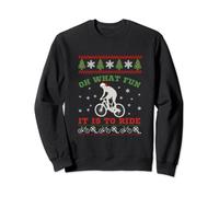 Mountain Bike Rider, Oh What Fun Christmas Ugly Suéter de regalo Sudadera