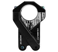 Mountain Bike Short Stem, Aluminum Alloy Handlebar Stem 50mm, CNC Machined Zero Degree 31.8mm Diameter Stem for XC Mountain Bike Road Bike Fixed Gear Track Bicycle (Negra)