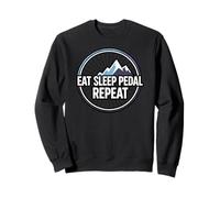 Mountain Biking Cyclist Eat Sleep Pedal Repeat Sudadera