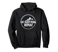 Mountain Biking Cyclist Eat Sleep Pedal Repeat Sudadera con Capucha