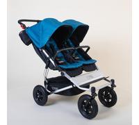 Mountain Buggy Duet Heritage V4 - Cochecito gemelar para hermanos y hermanos, color azul océano
